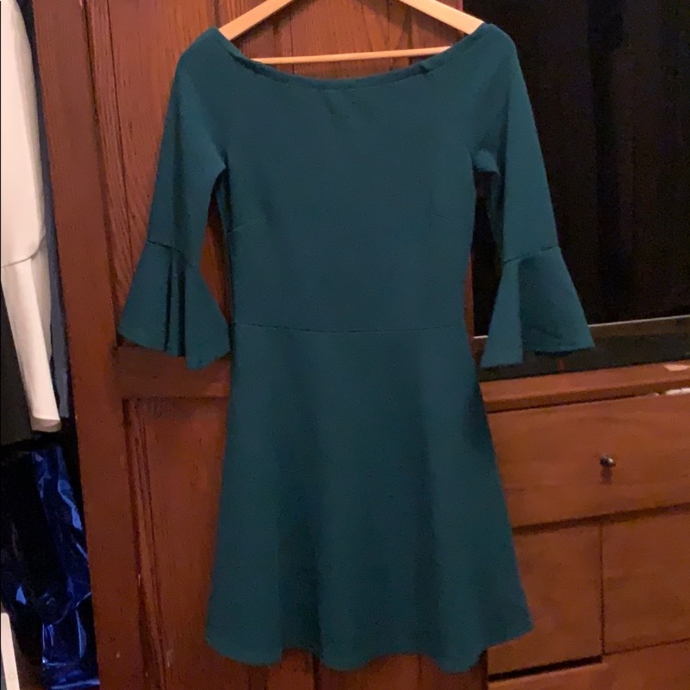 Brave Soul London Bell Sleeve Off Shoulder Dress